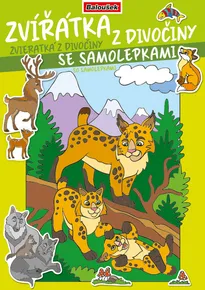 Omaľovánka - A4 - so samolepkami - Zvieratká z lesa